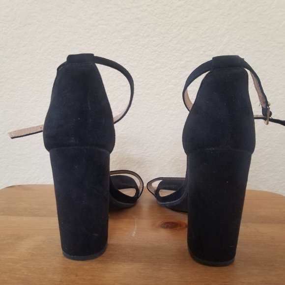 *Brand new* black suede block heel strappy sandals (sz 6.5) - Picture 4 of 7